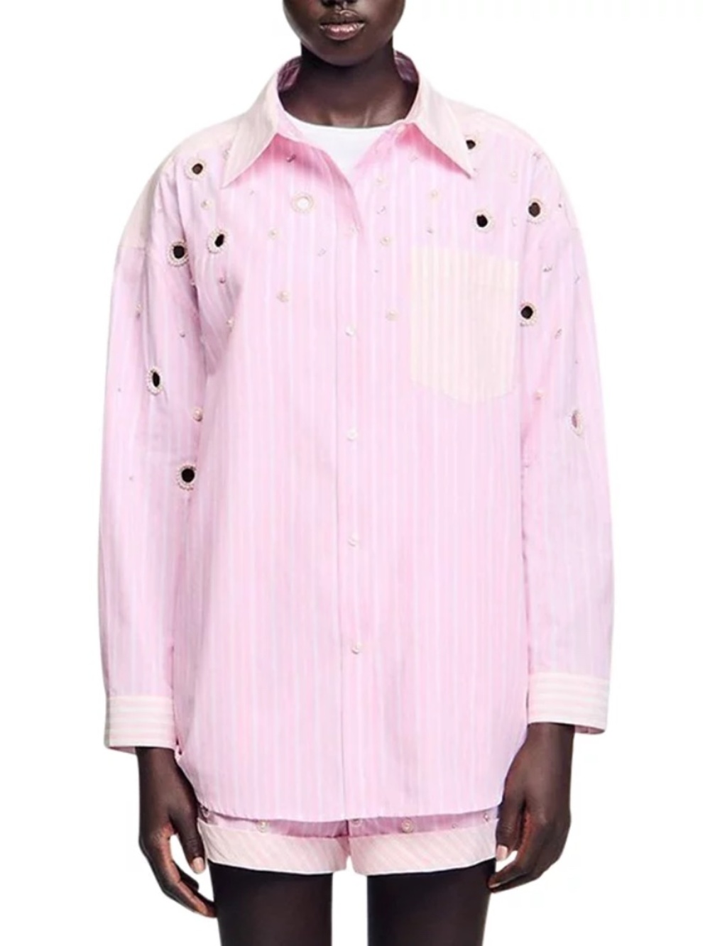 Confetti Striped Rhinestone Shirt